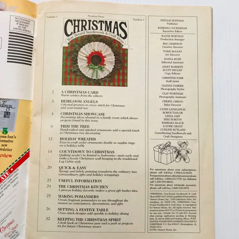 Christmas Year Round Needlework & Craft Ideas Collector's Premier Issue 1990